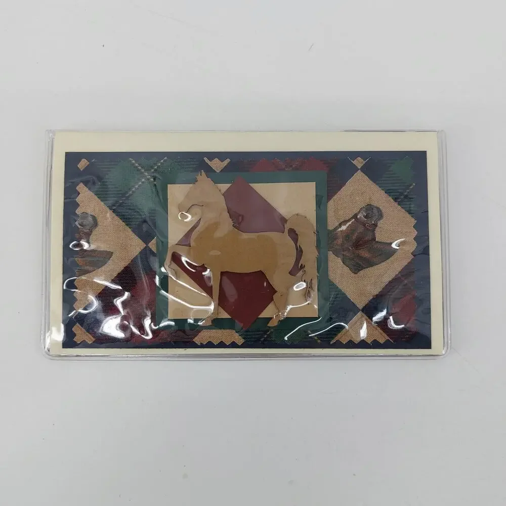 Horse Western Wallet Handmade Cash Stuffing Western Plaid Holder